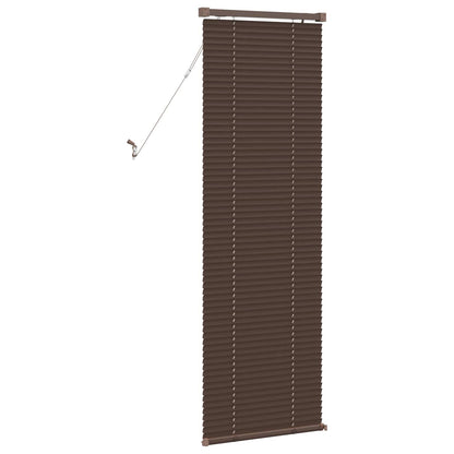 vidaXL Venetian Blind Dark Brown with Pattern 150 x 60 cm 25 mm PVC