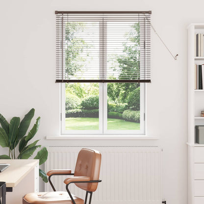 vidaXL Venetian Blind Dark Brown with Pattern 150 x 70 cm 25 mm PVC