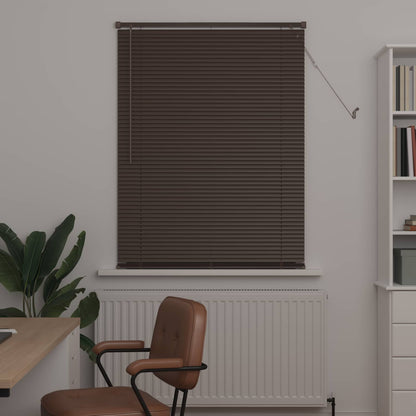 vidaXL Venetian Blind Dark Brown with Pattern 150 x 70 cm 25 mm PVC