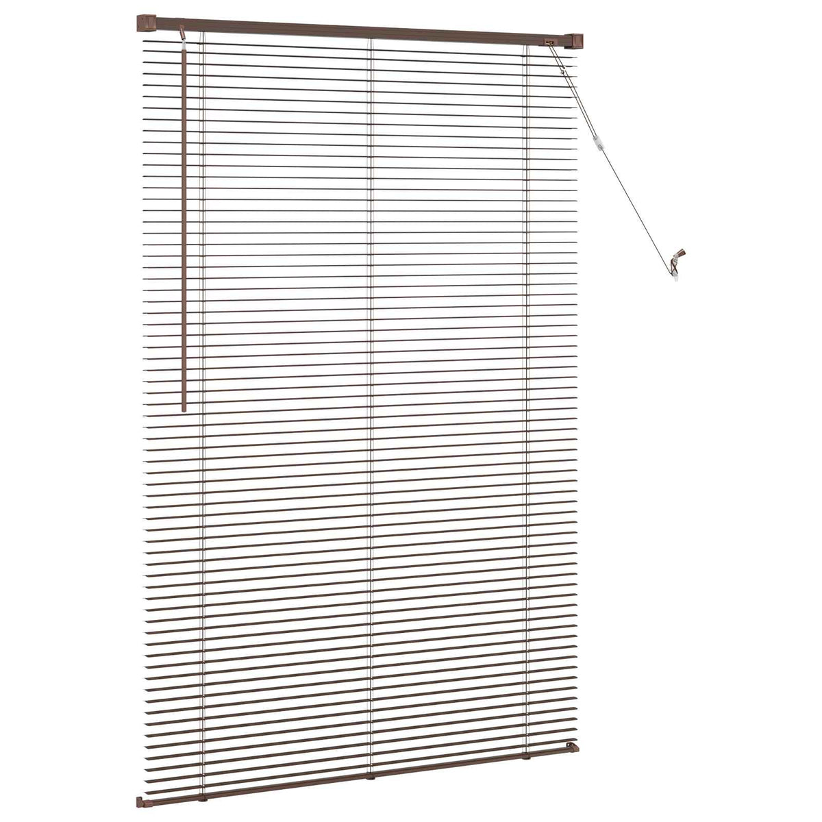 vidaXL Venetian Blind Dark Brown with Pattern 150 x 70 cm 25 mm PVC