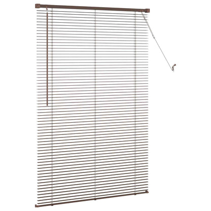 vidaXL Venetian Blind Dark Brown with Pattern 150 x 70 cm 25 mm PVC