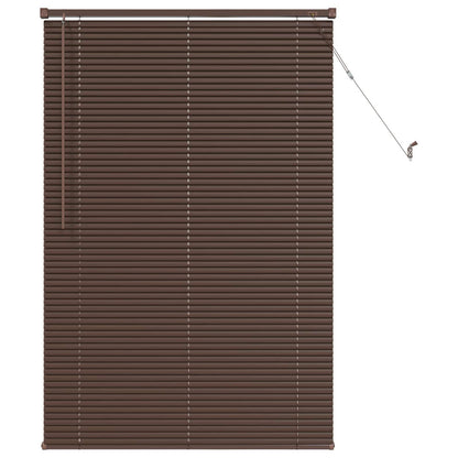 vidaXL Venetian Blind Dark Brown with Pattern 150 x 80 cm 25 mm PVC