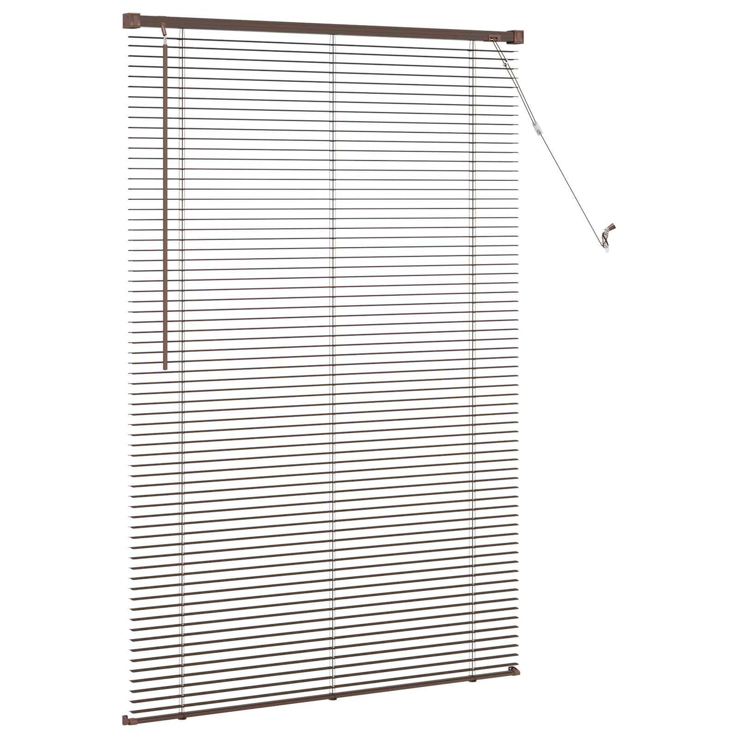 vidaXL Venetian Blind Dark Brown with Pattern 150 x 90 cm 25 mm PVC