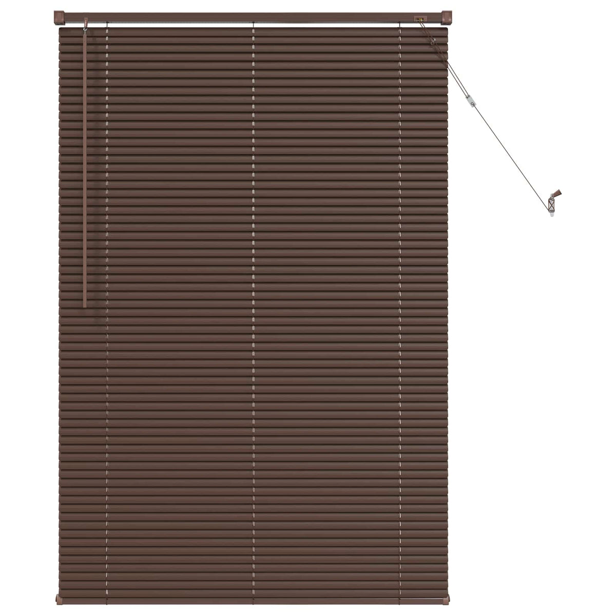 vidaXL Venetian Blind Dark Brown with Pattern 150 x 100 cm 25 mm PVC