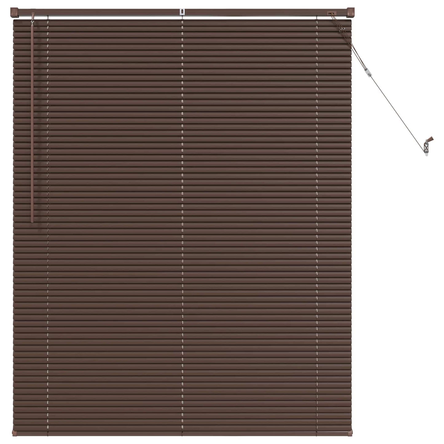 vidaXL Venetian Blind Dark Brown with Pattern 150 x 110 cm 25 mm PVC