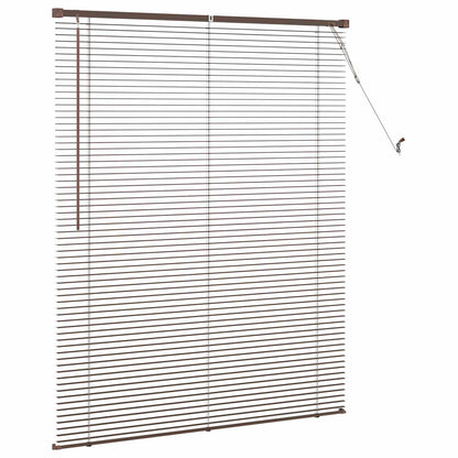 vidaXL Venetian Blind Dark Brown with Pattern 150 x 120 cm 25 mm PVC