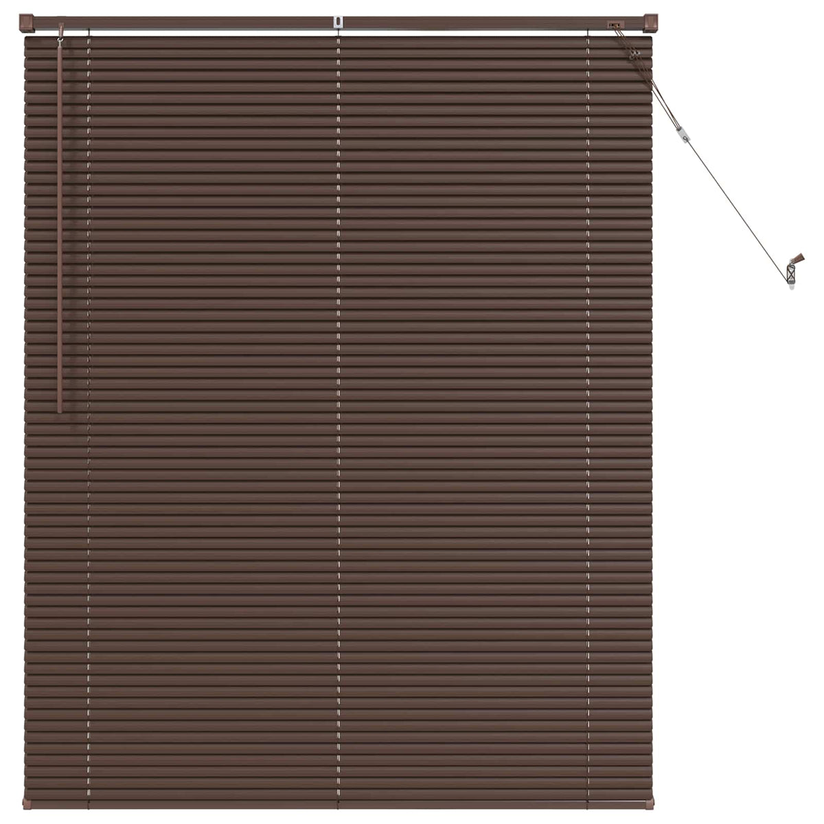vidaXL Venetian Blind Dark Brown with Pattern 150 x 120 cm 25 mm PVC