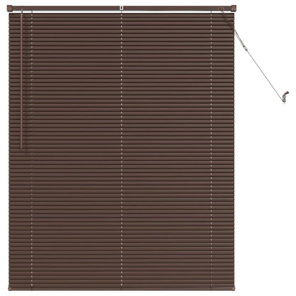 vidaXL Venetian Blind Dark Brown with Pattern 150 x 120 cm 25 mm PVC
