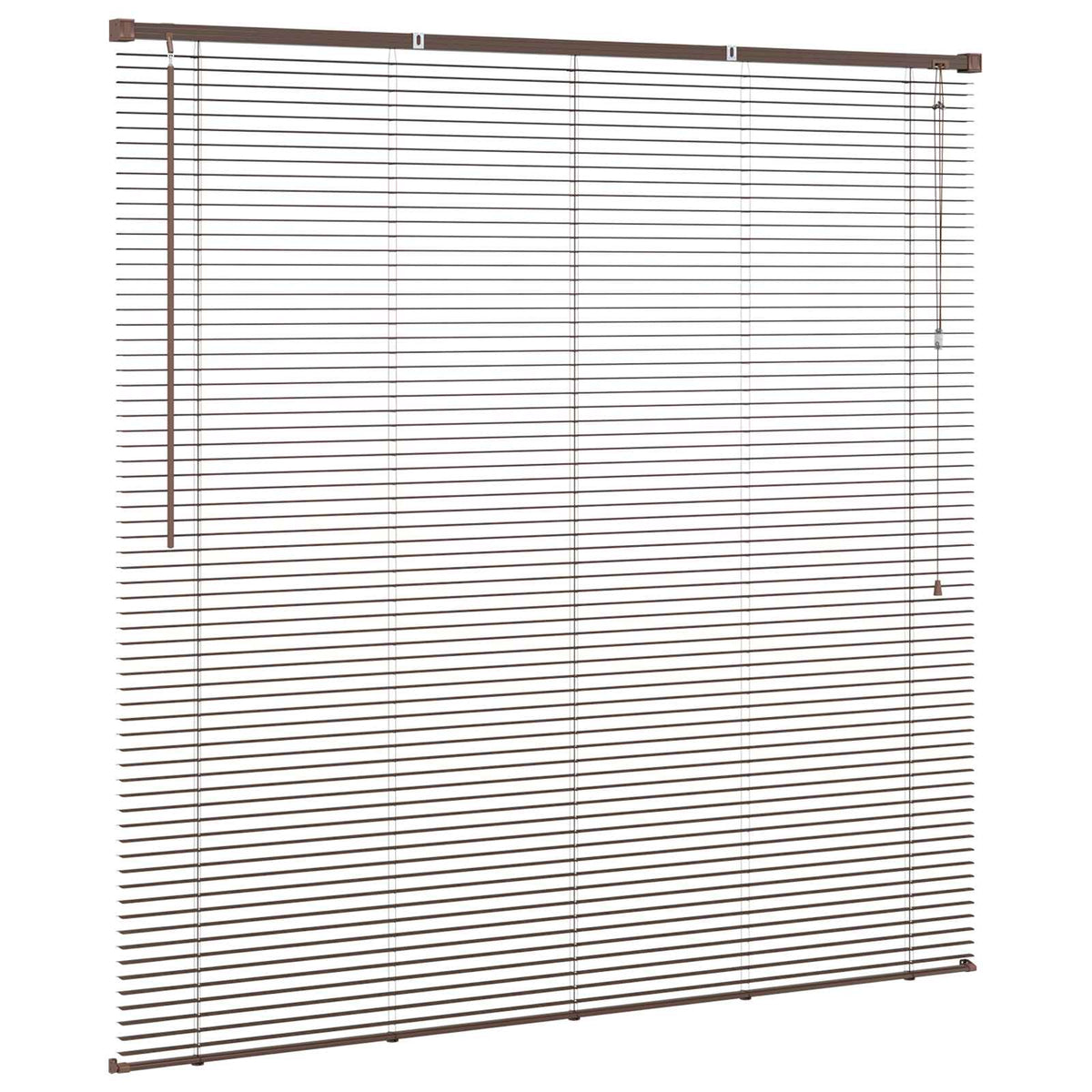 vidaXL Venetian Blind Dark Brown with Pattern 150 x 150 cm 25 mm PVC