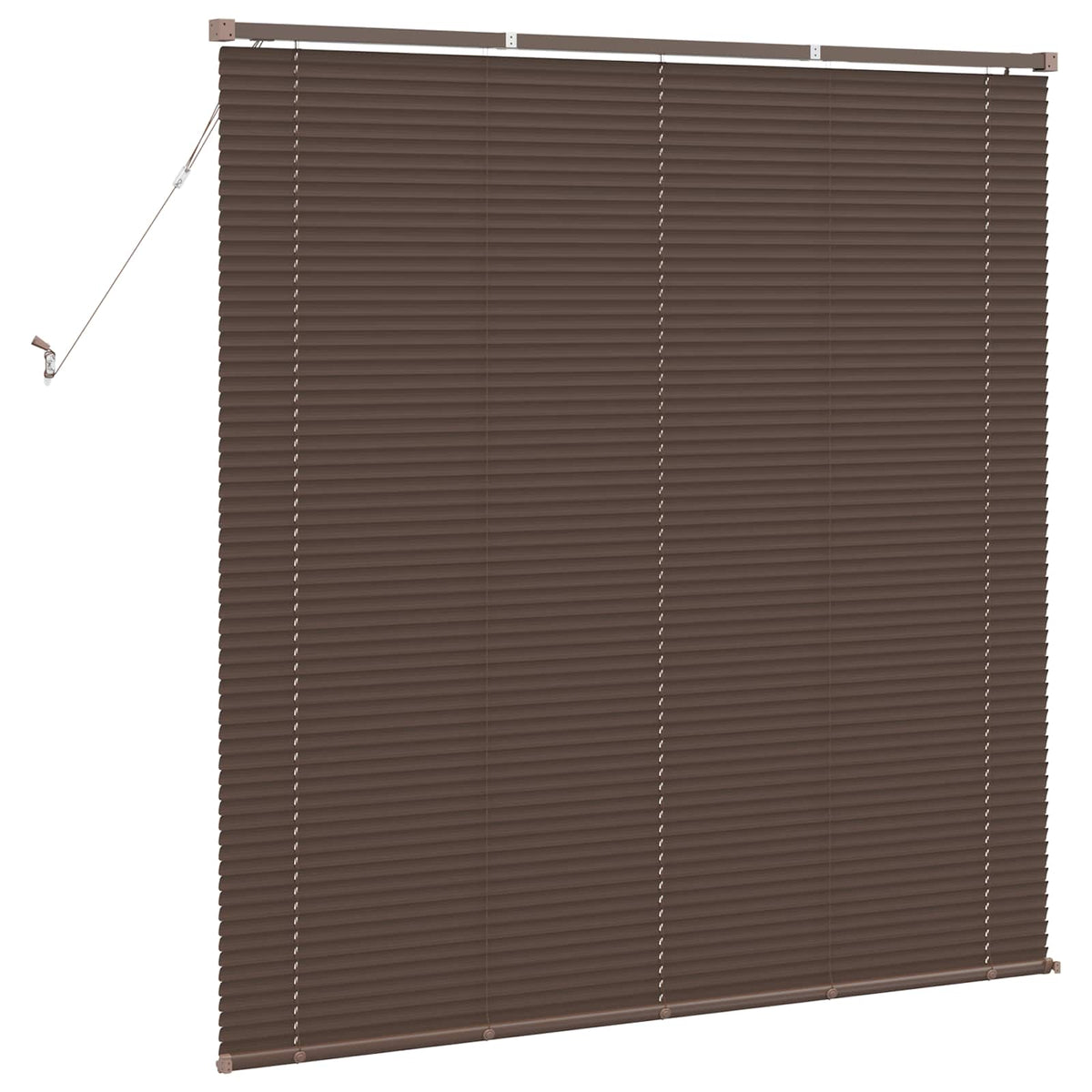 vidaXL Venetian Blind Dark Brown with Pattern 150 x 150 cm 25 mm PVC