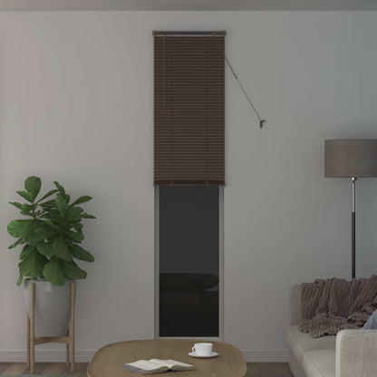 vidaXL Venetian Blind Dark Brown with Pattern 213 x 40 cm 25 mm PVC