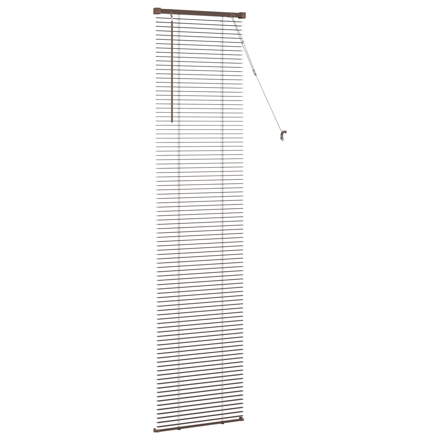 vidaXL Venetian Blind Dark Brown with Pattern 213 x 40 cm 25 mm PVC