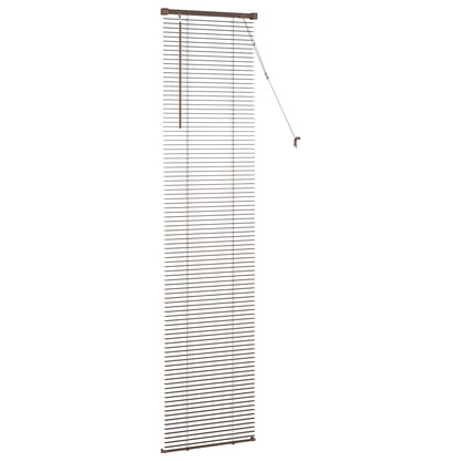 vidaXL Venetian Blind Dark Brown with Pattern 213 x 60 cm 25 mm PVC
