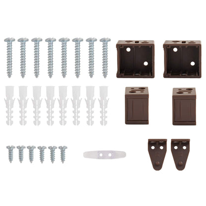 vidaXL Venetian Blind Manual Dark Brown with Pattern 213 x 70 cm PVC