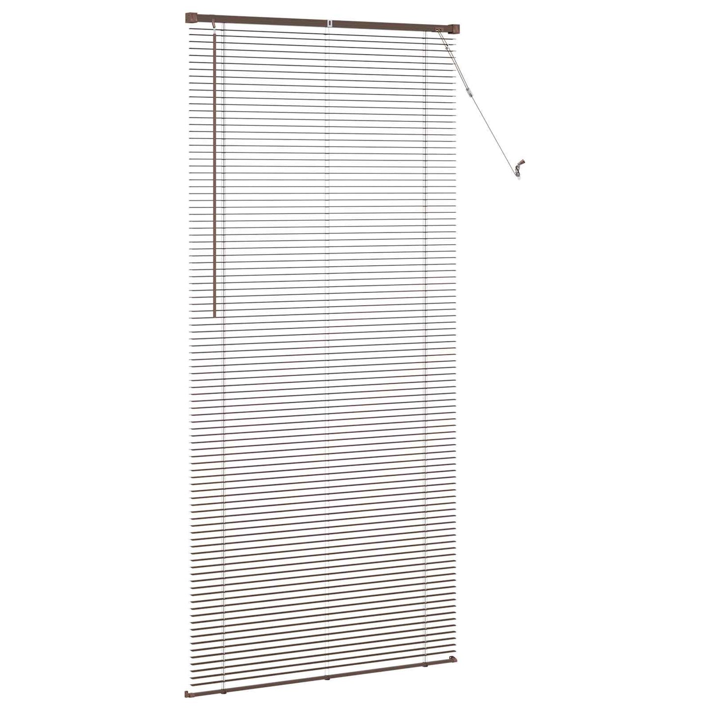 vidaXL Venetian Blind Manual Dark Brown with Pattern 213 x 70 cm PVC