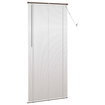 vidaXL Venetian Blind Manual Dark Brown with Pattern 213 x 70 cm PVC