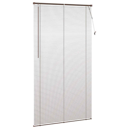 vidaXL Venetian Blind Dark Brown with Pattern 213 x 110 cm 25 mm PVC