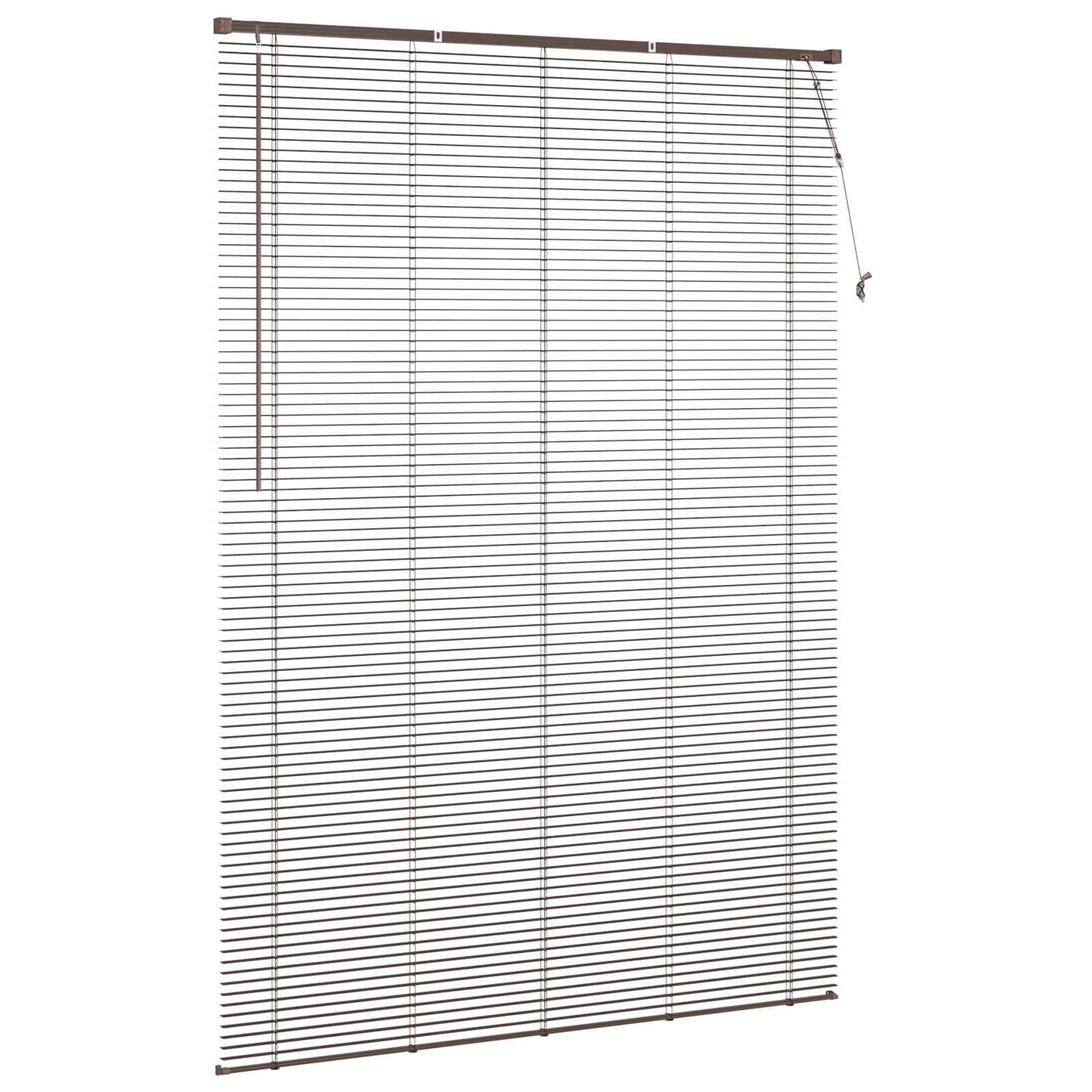 vidaXL Venetian Blind Dark Brown with Pattern 213 x 130 cm 25 mm PVC
