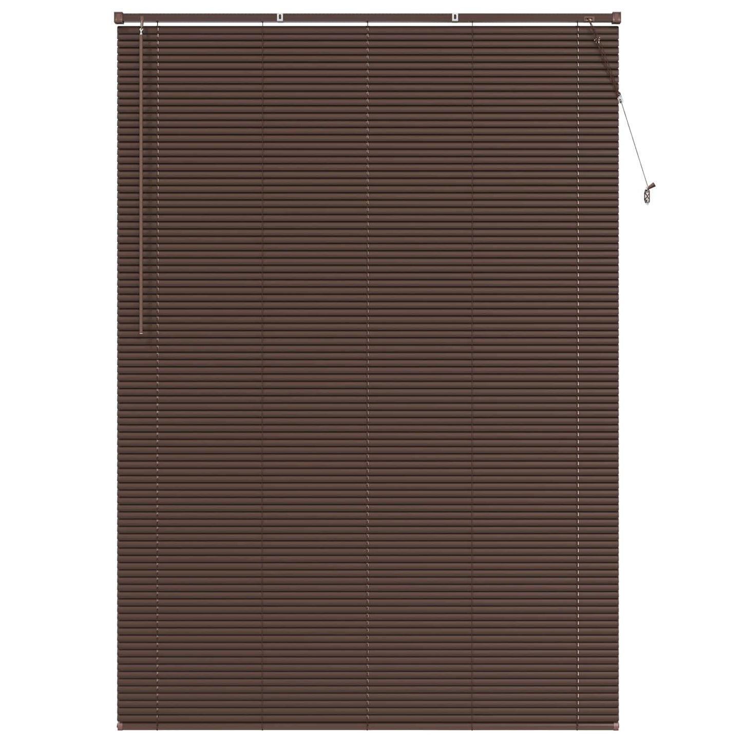 vidaXL Venetian Blind Dark Brown with Pattern 213 x 130 cm 25 mm PVC