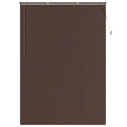 vidaXL Venetian Blind Dark Brown with Pattern 213 x 130 cm 25 mm PVC