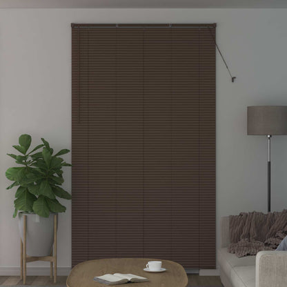 vidaXL Venetian Blind Dark Brown with Pattern 213 x 160 cm 25 mm PVC
