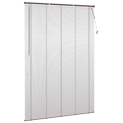 vidaXL Venetian Blind Dark Brown with Pattern 213 x 160 cm 25 mm PVC