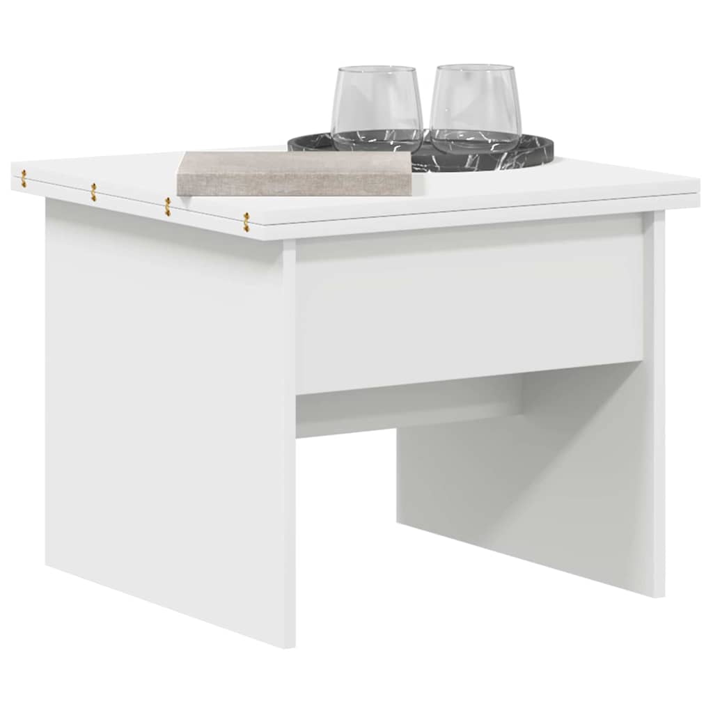 vidaXL Coffee Table White 55 x 54.5 x 45 cm Engineered wood