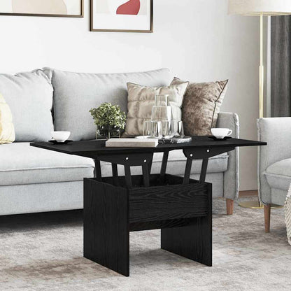 vidaXL Coffee Table Black Oak 55 x 54.5 x 45 cm Engineered wood
