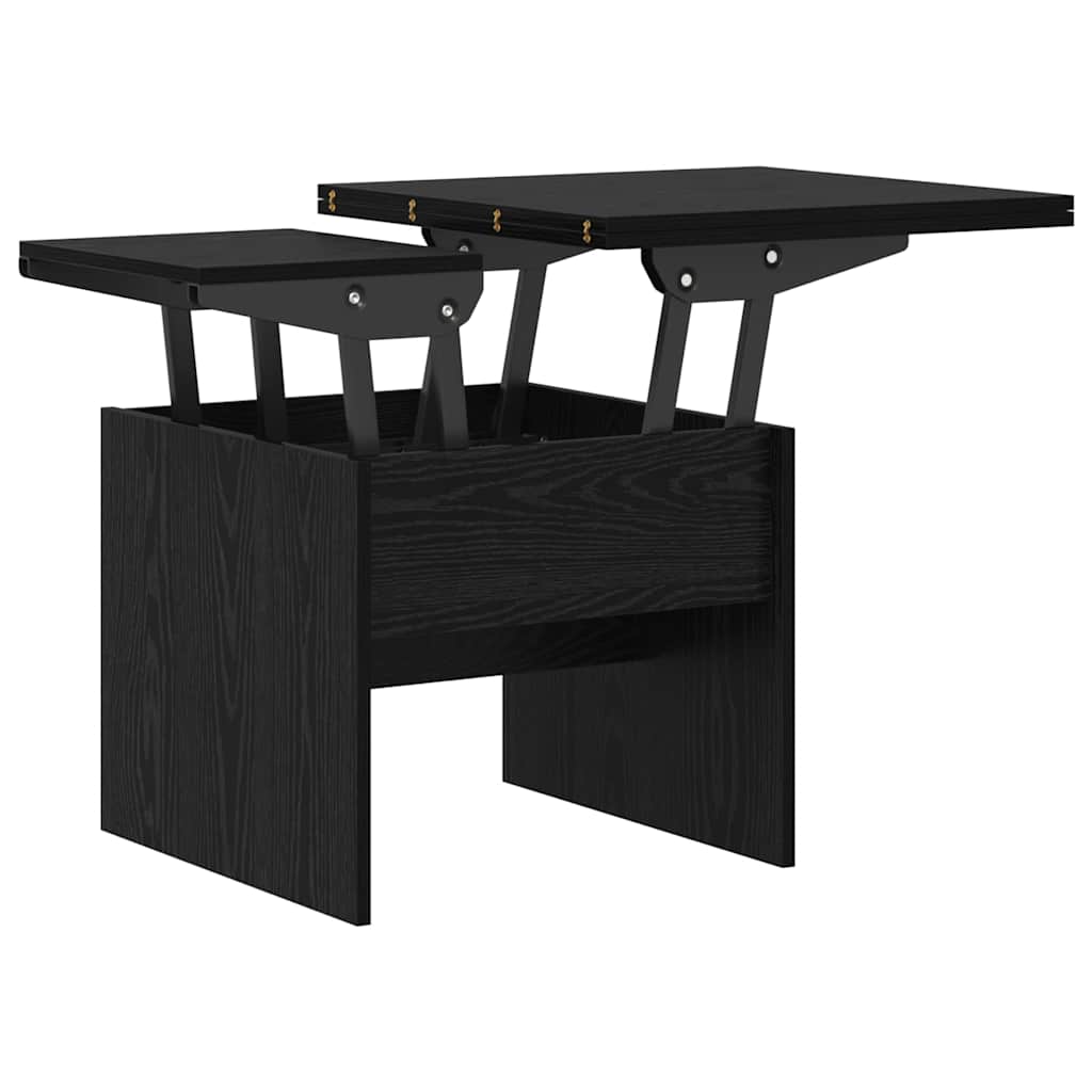 vidaXL Coffee Table Black Oak 55 x 54.5 x 45 cm Engineered wood