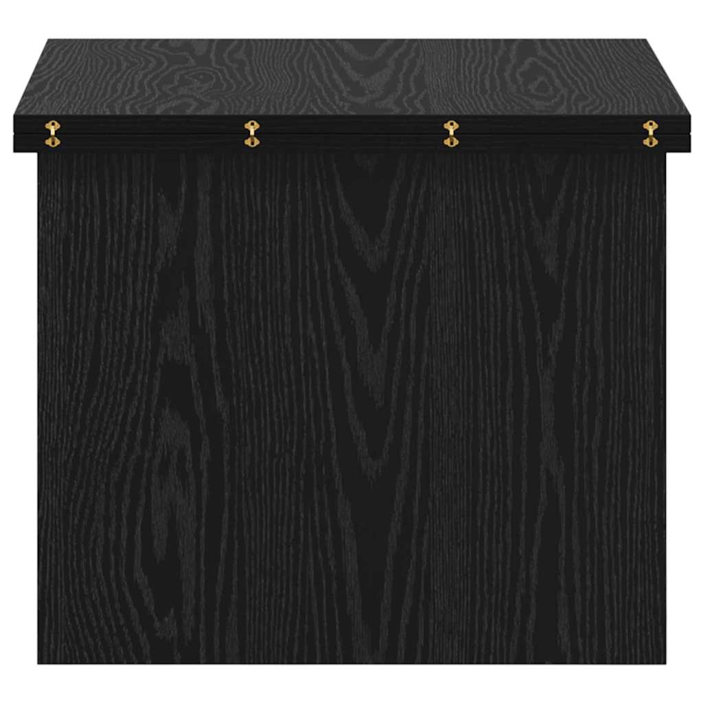 vidaXL Coffee Table Black Oak 55 x 54.5 x 45 cm Engineered wood