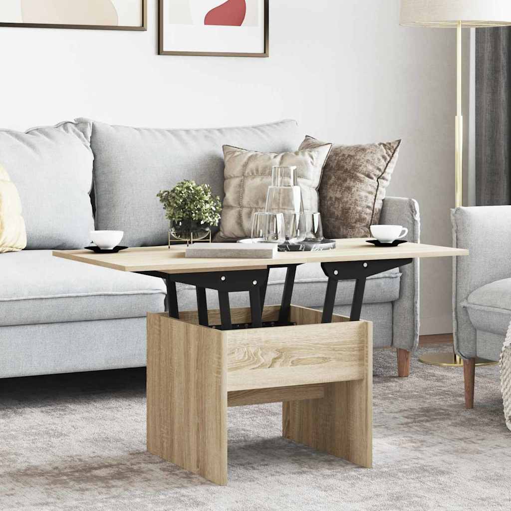vidaXL Coffee Table Sonoma Oak 55 x 54.5 x 45 cm Engineered wood