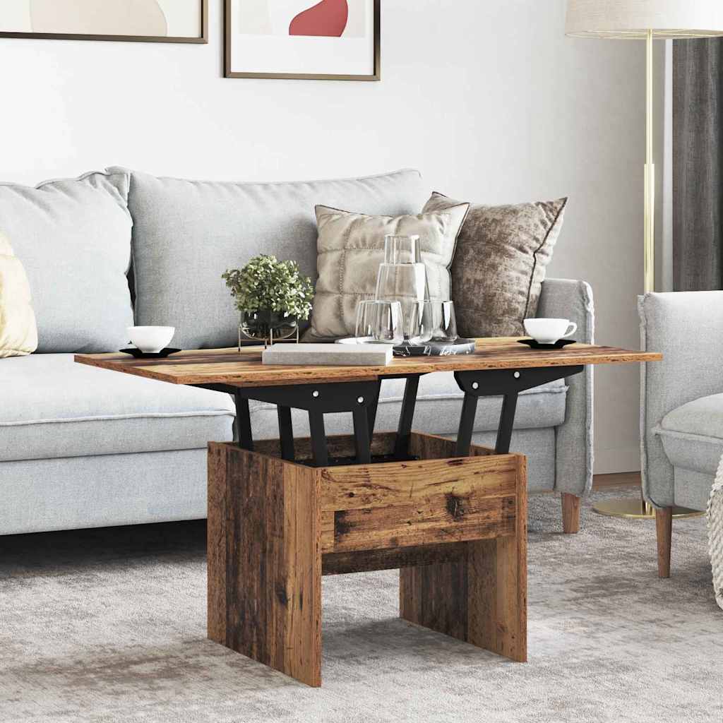 vidaXL Coffee Table Old Wood 55 x 54.5 x 45 cm Engineered wood