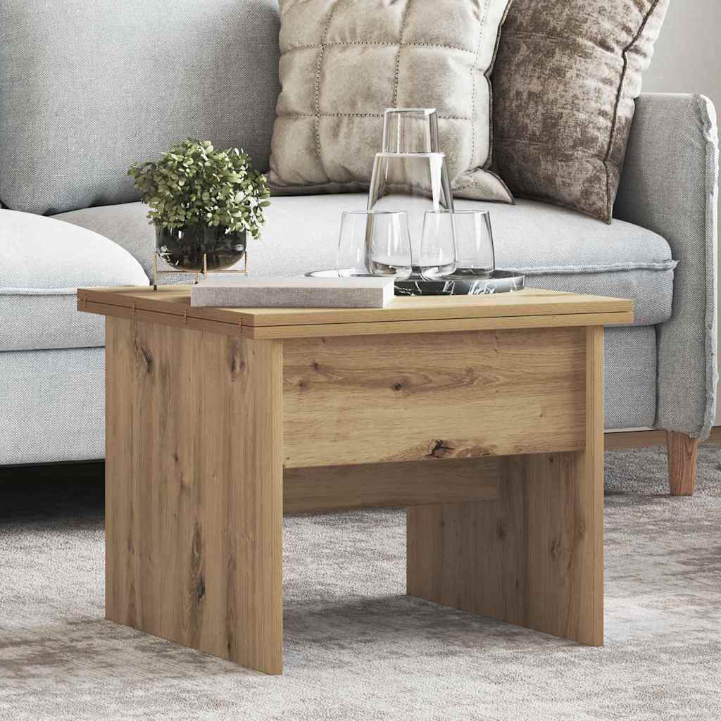 vidaXL Coffee Table Artisan Oak 55 x 54.5 x 45 cm Engineered wood