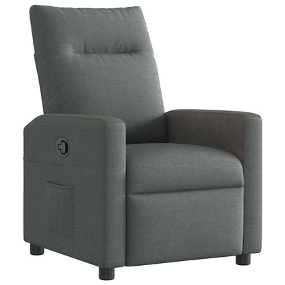 vidaXL Recliner Chair Reclining Dark Grey 69 x 86 x 100 cm Fabric