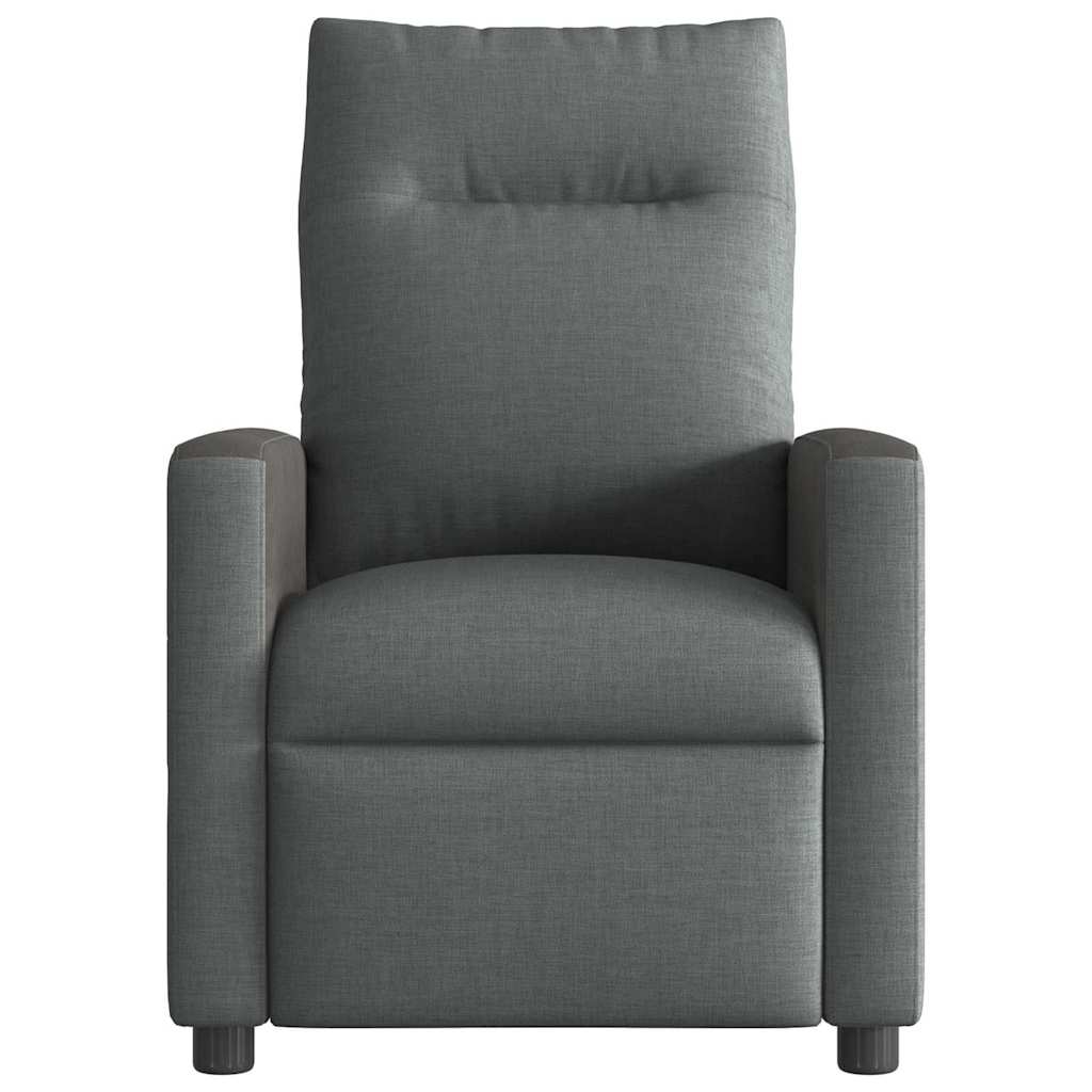 vidaXL Recliner Chair Reclining Dark Grey 69 x 86 x 100 cm Fabric