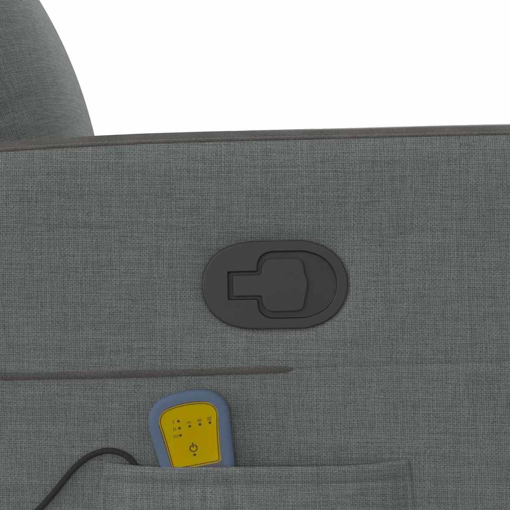 vidaXL Massage Recliner Chair Dark Grey 69 x 86 x 100 cm Fabric