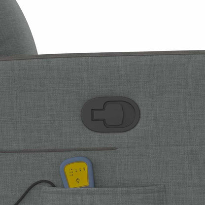 vidaXL Massage Recliner Chair Dark Grey 69 x 86 x 100 cm Fabric