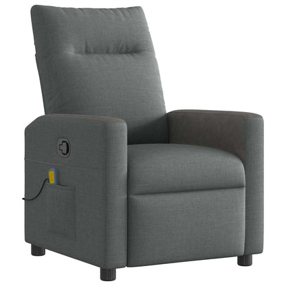 vidaXL Massage Recliner Chair Dark Grey 69 x 86 x 100 cm Fabric