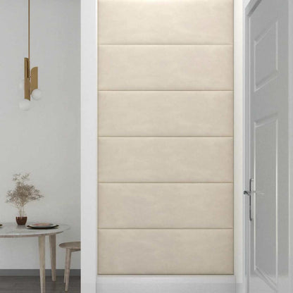 vidaXL Wall Headboard 12 pcs Cream Velvet