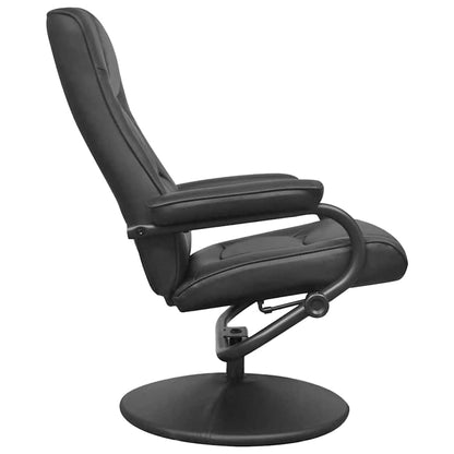 vidaXL Recliner Chair Reclining Black 66.5 x 75 x 99 cm Faux leather