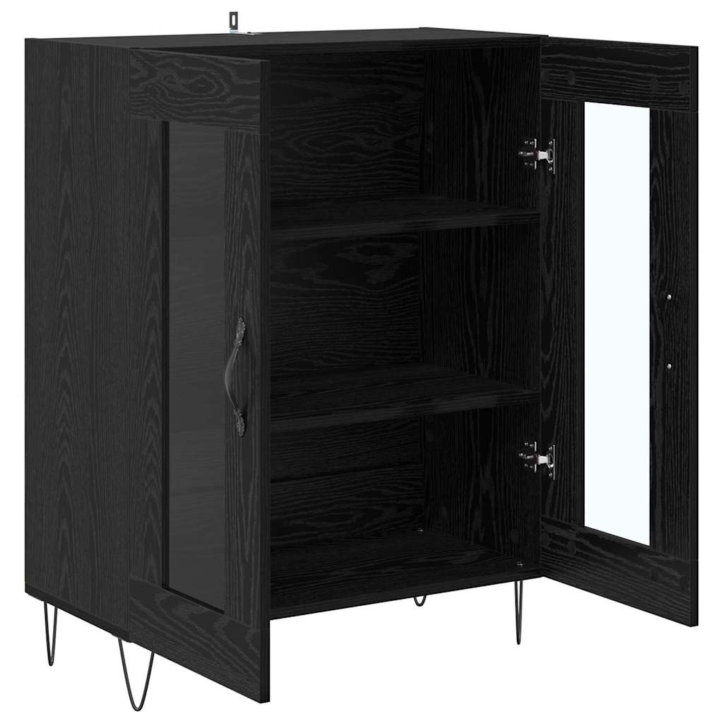vidaXL Sideboard Black Oak 69.5 x 34 x 90 cm Engineered Wood
