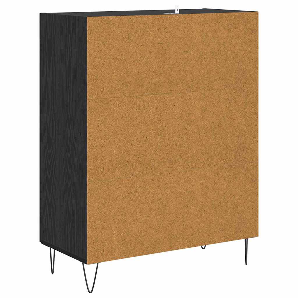 vidaXL Sideboard Black Oak 69.5 x 34 x 90 cm Engineered Wood