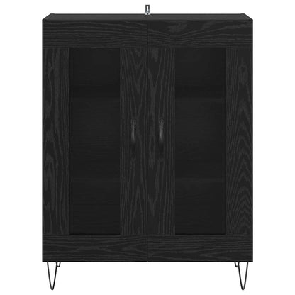 vidaXL Sideboard Black Oak 69.5 x 34 x 90 cm Engineered Wood