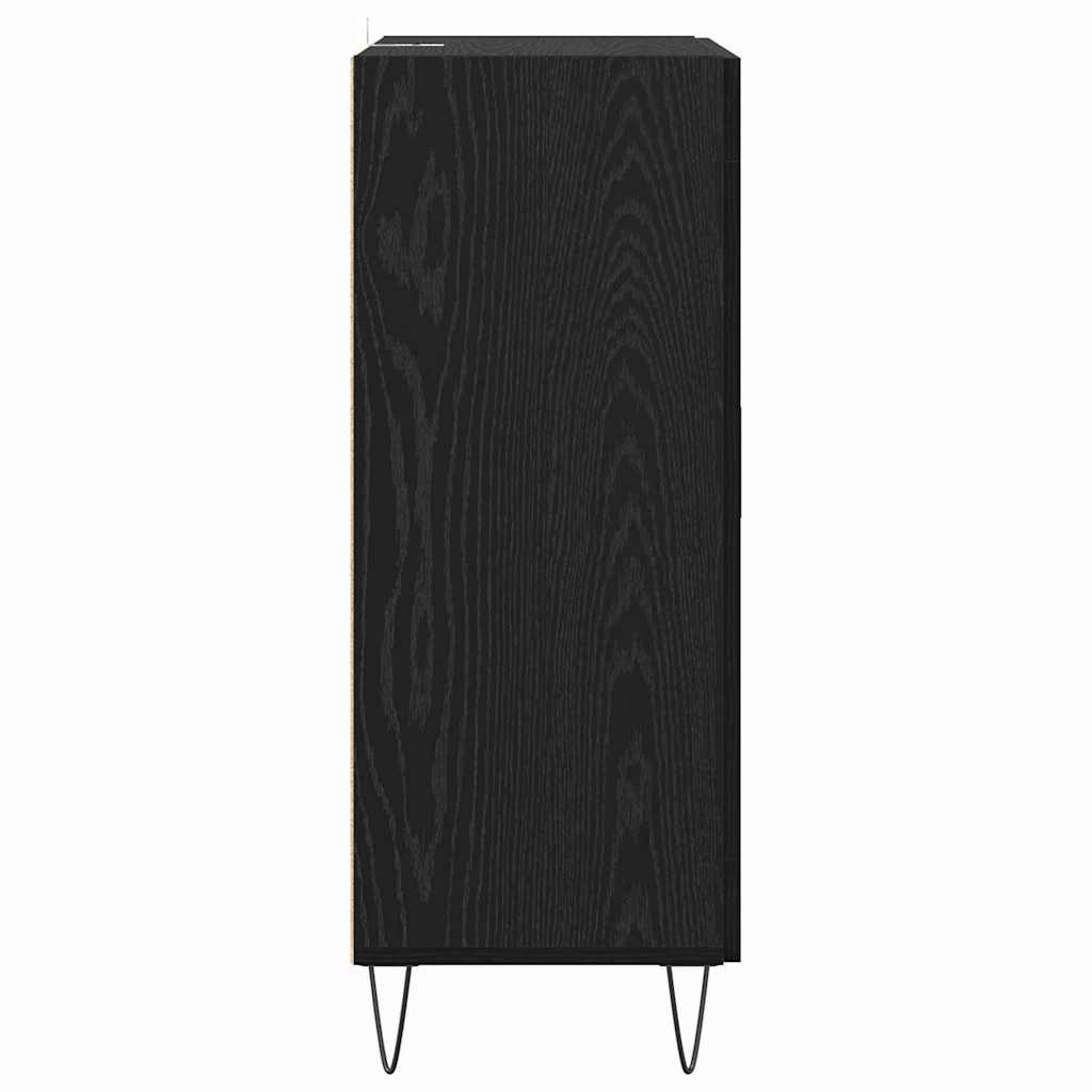 vidaXL Sideboard Black Oak 69.5 x 34 x 90 cm Engineered Wood
