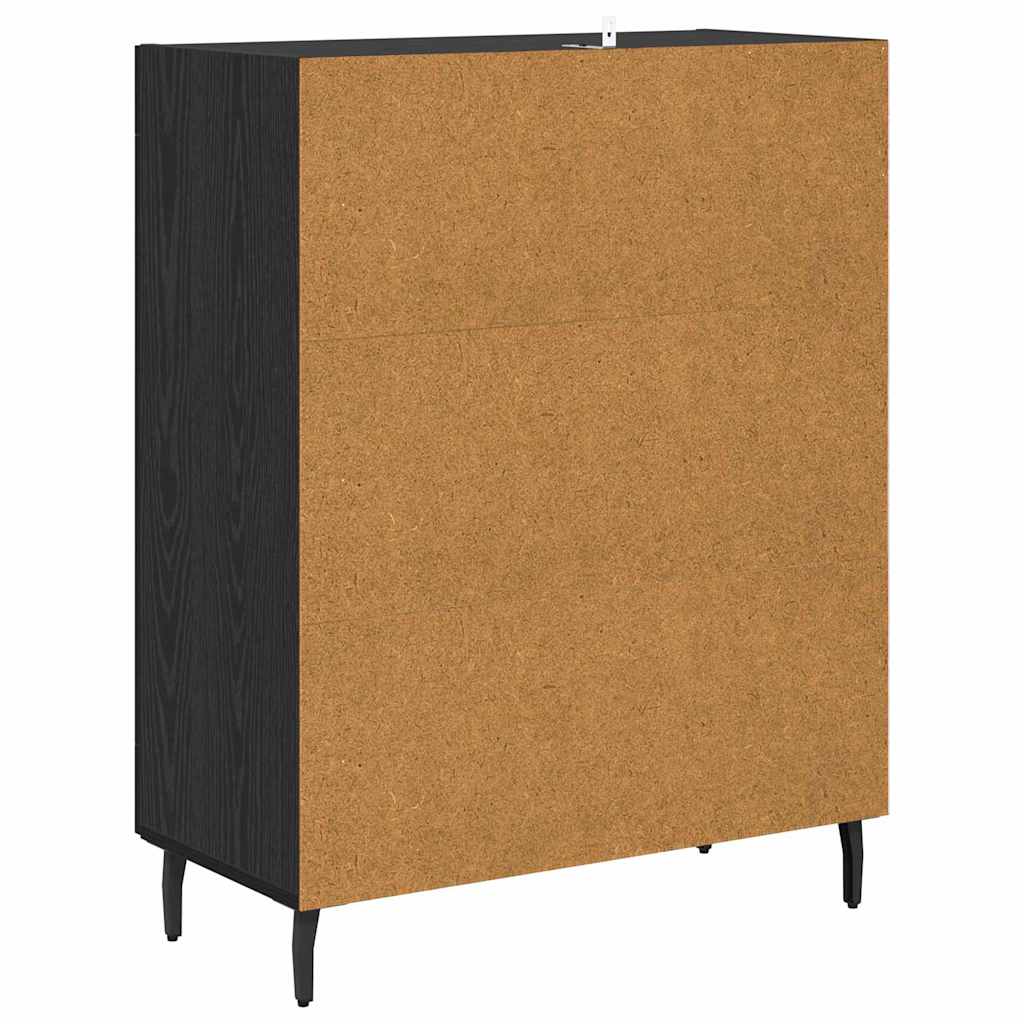vidaXL Sideboard Black Oak 69.5 x 34 x 90 cm Engineered Wood
