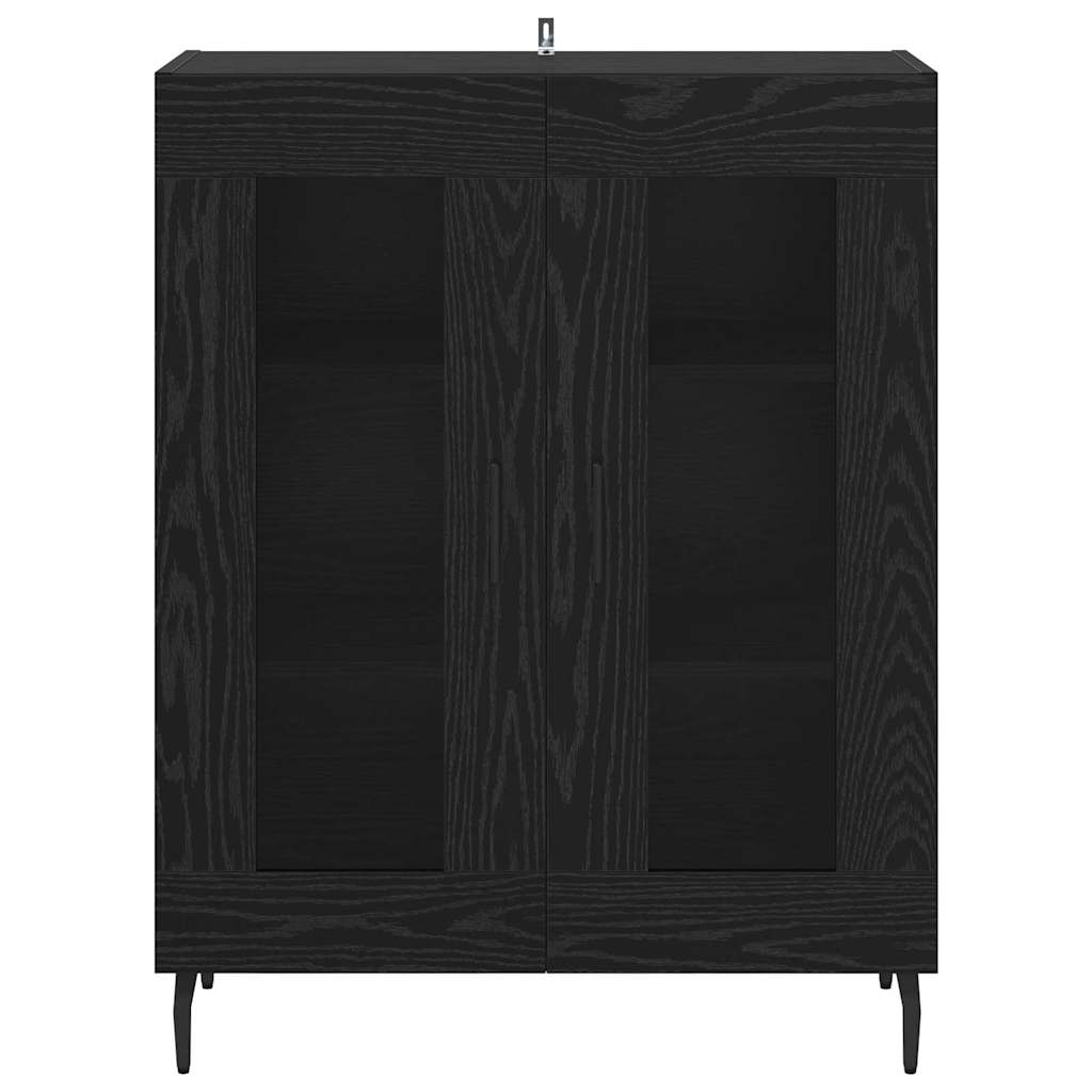 vidaXL Sideboard Black Oak 69.5 x 34 x 90 cm Engineered Wood