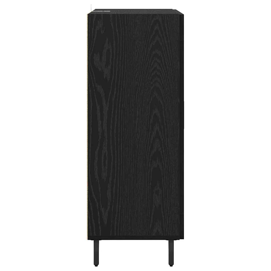 vidaXL Sideboard Black Oak 69.5 x 34 x 90 cm Engineered Wood