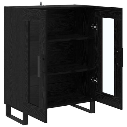 vidaXL Sideboard Black Oak 69.5 x 34 x 90 cm Engineered Wood