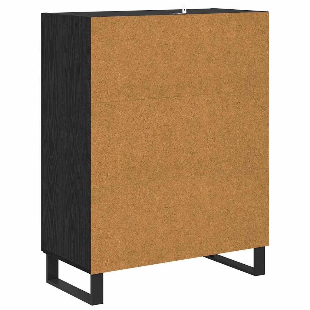 vidaXL Sideboard Black Oak 69.5 x 34 x 90 cm Engineered Wood