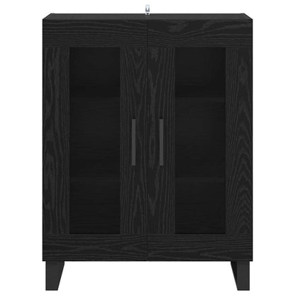 vidaXL Sideboard Black Oak 69.5 x 34 x 90 cm Engineered Wood